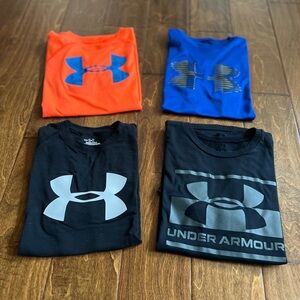 Set of 4 boy’s Under Armour short sleeve shirts